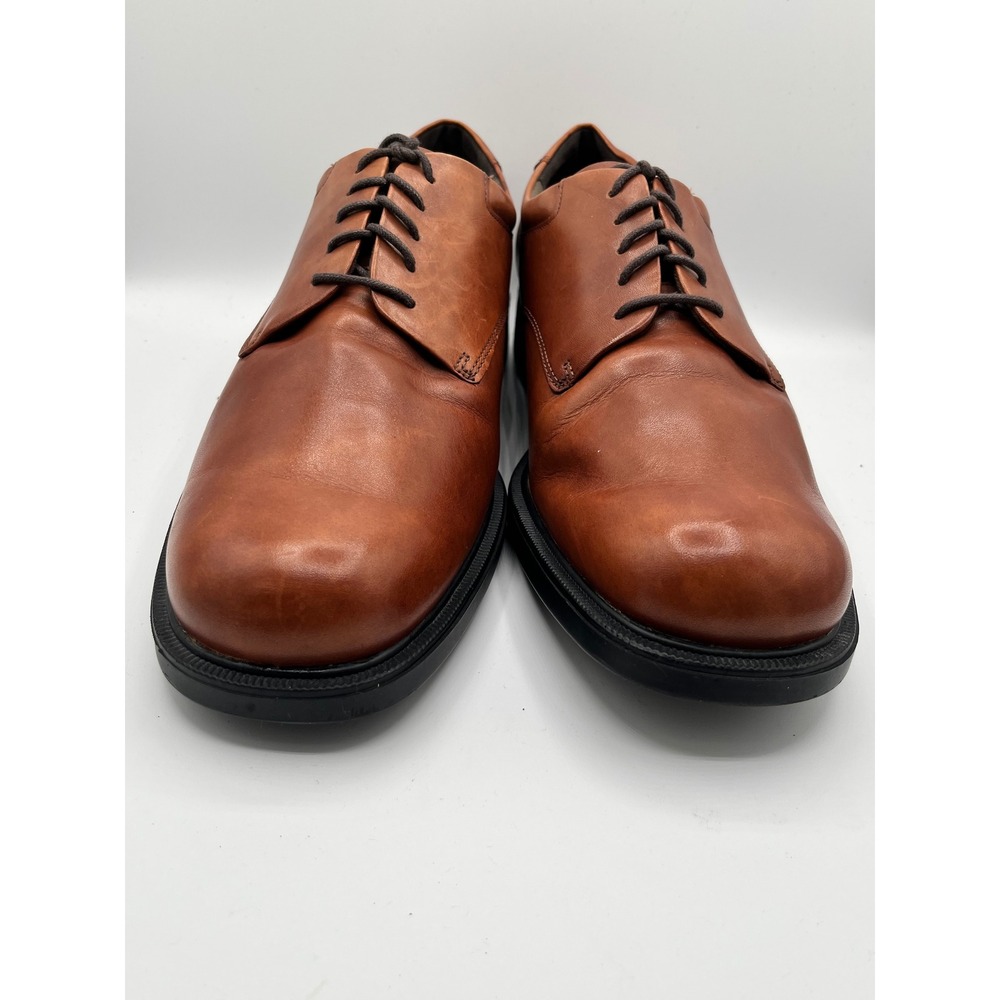 Rockport Dressports‎ Men Sz 13W Tan Leather Derby Shoes Plain Toe Oxford CH3744